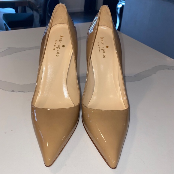 Kate Spade New York New Camel Patent Leather Licorice Style US Size 8 - Picture 3 of 7